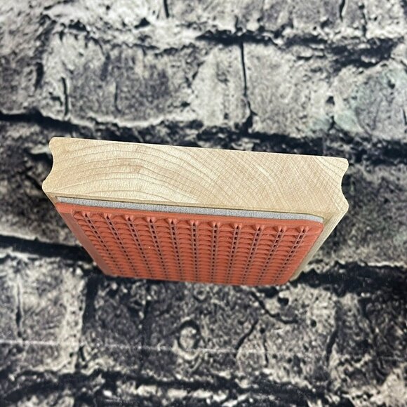 Great Impressions PLAID PATTERN Wood Mount Rubber Stamp #K82 - Picture 6 of 6